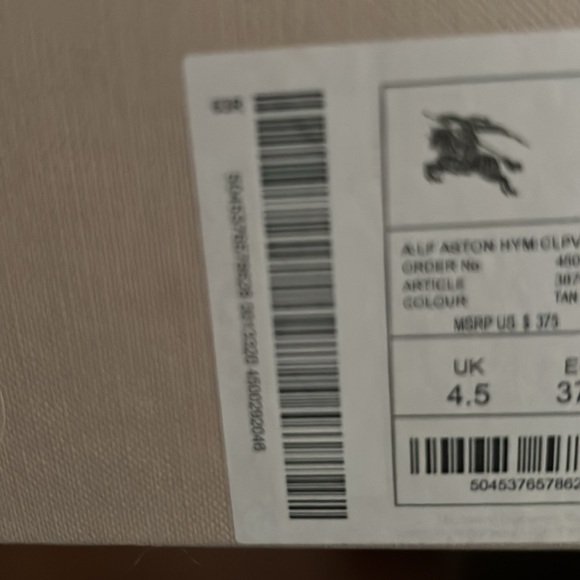 Like NEW Burberry Plaid Haymarket Aston Ballerina Flats EU 37.5 - Picture 9 of 14